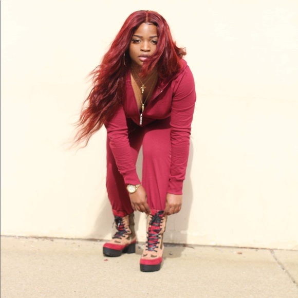 Multi Color Platform Combat Boot - Picture 5 of 8